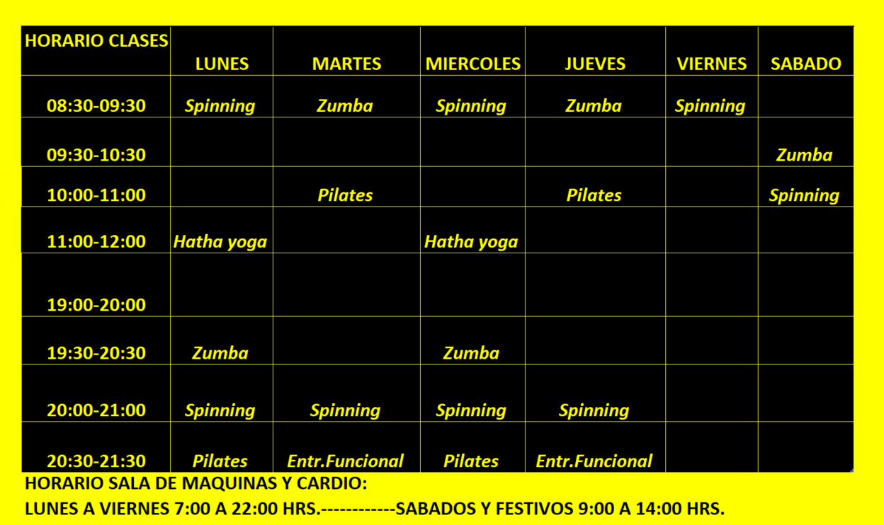 Horario junio-2025